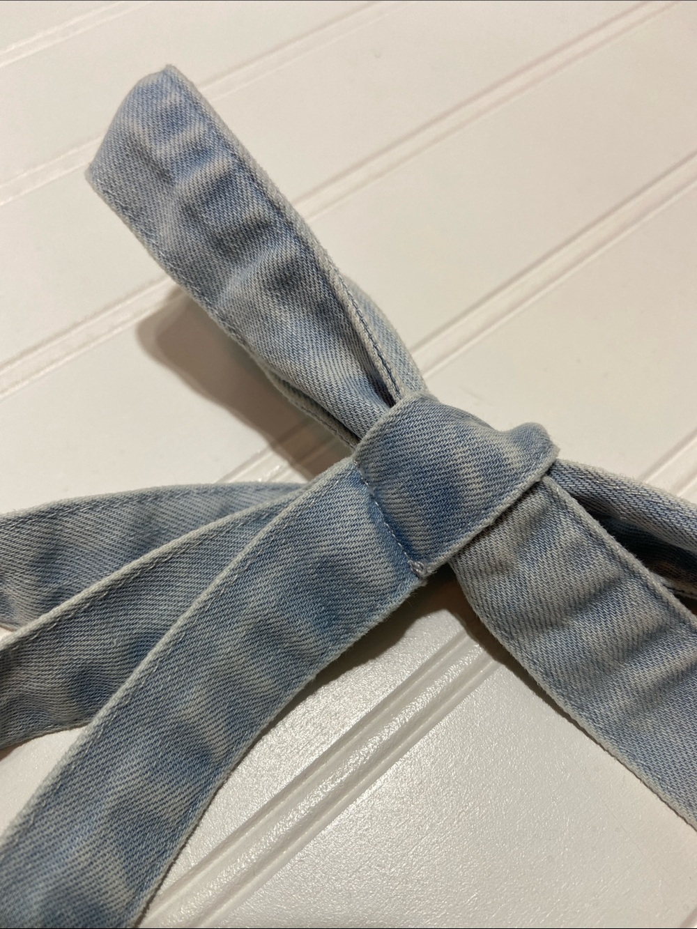 Cottagecore Light Denim Babydoll Mini Dress Size S Frayed Ruffle Hem Western - Picture 6 of 10